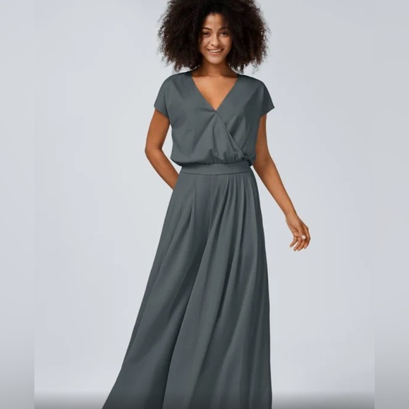 V Neck Short Sleeve Plicated
Wide Leg Flowy
Waffle Casual Jumpsuit - Picture 1 of 2